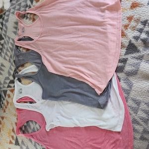 Set of 4 racerbank tank tops